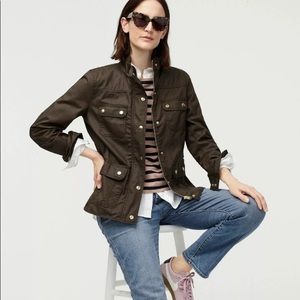 J Crew green army jacket size S
